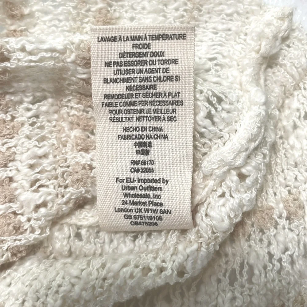 Free People Blackbird Crochet Top, Y2K Knit Blouse Summer Beach Boho Cottagecore